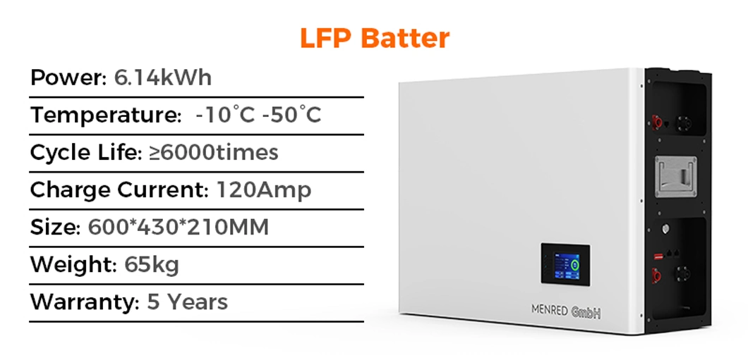 Rechargeable Deep Cycle 10 Years Warranty Stackable Storage Battery 48V Powerwall Tesla Home 5kwh 6kwh 10kwh 12kwh 18kwh 20kwh 24kwh Lithium Solar Battery