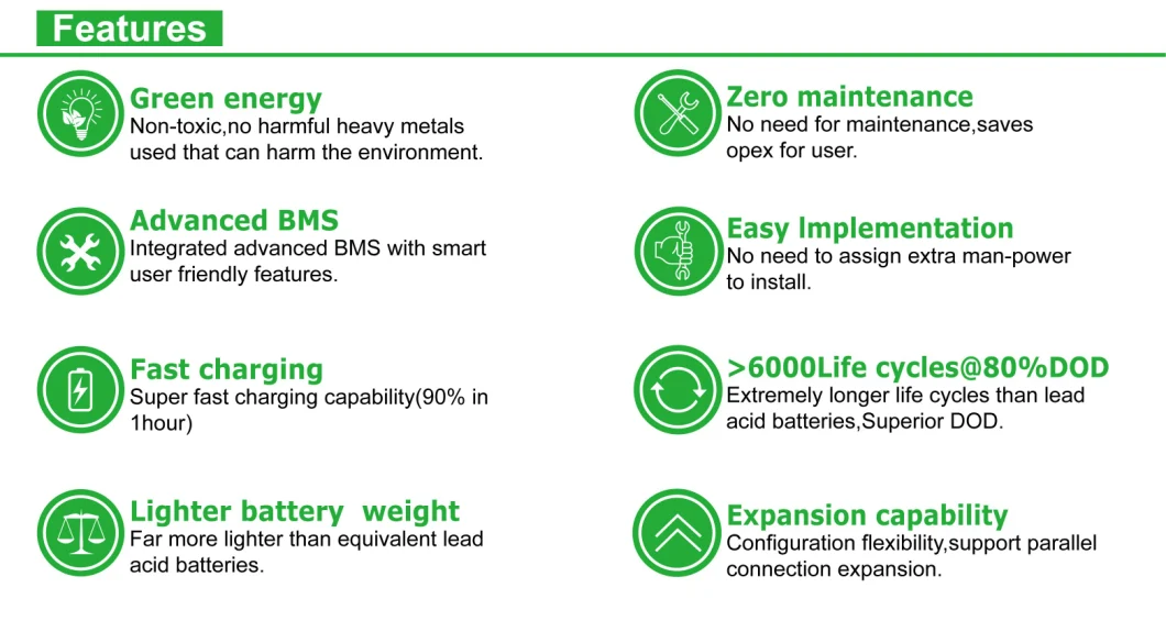 Big Cabinet Deep Cycles 48V 600ah 800ah 1000ah Solar Battery for System